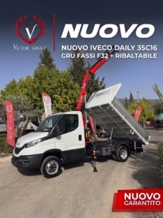 IVECO DAILY 35-160 NUOVO + GRU FASSI E RIBALTABILE
